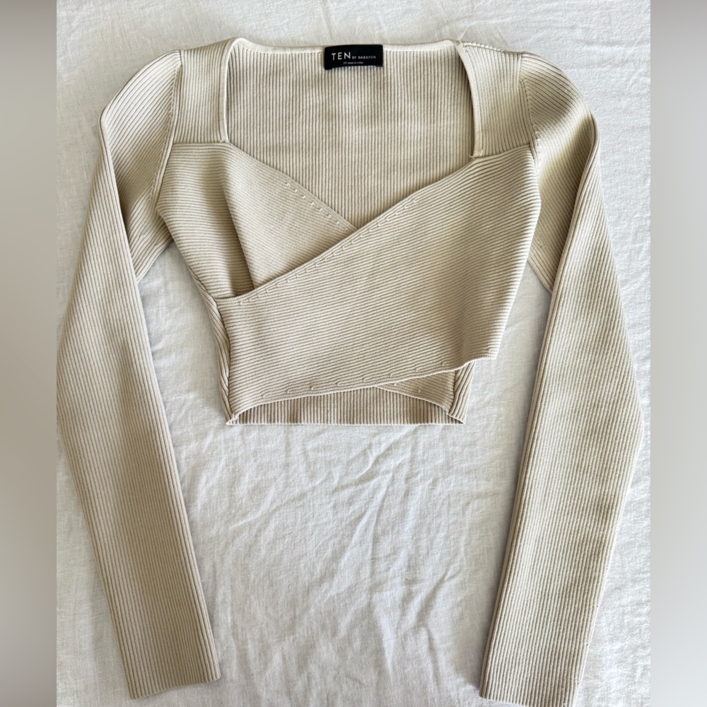 Aritzia TEN Baraton sculpt knit top